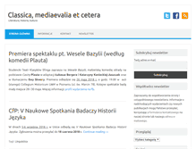 Tablet Screenshot of classica-mediaevalia.pl